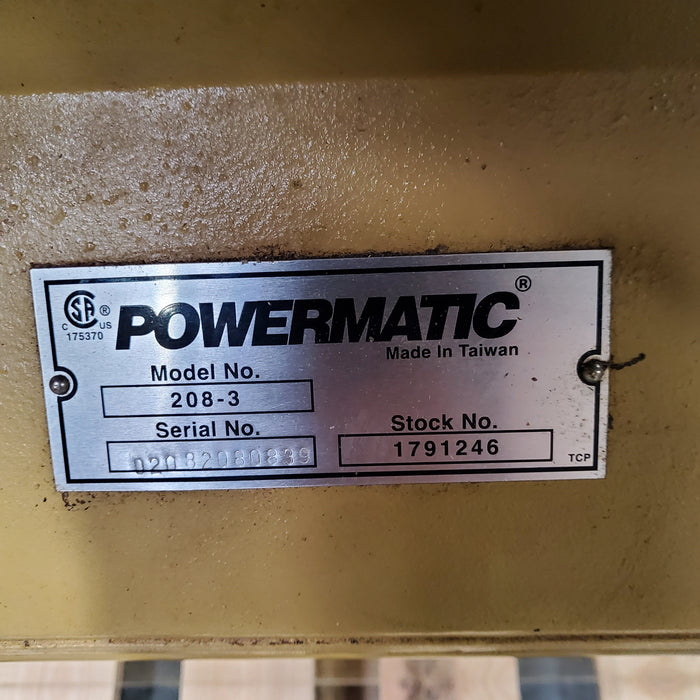 Powermatic 208 planer