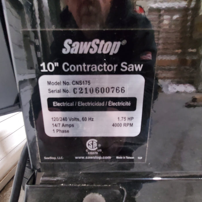 Sawstop  Contractor Tablesaw CNS175