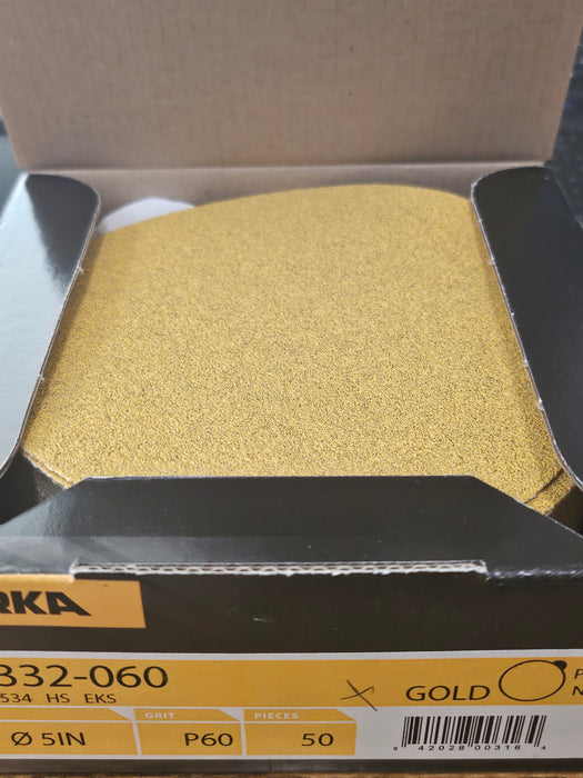 Mirka Gold 5in PSA sanding disc 23-332-xxx