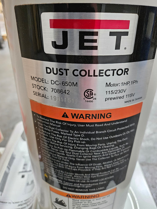 Jet DC-650 Dust Collector