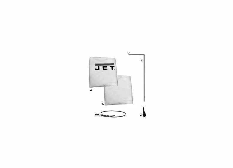 Jet 30-MICRON BAG FILTER KIT FOR DC-1100, 1100VX, 1200, 1200VX,