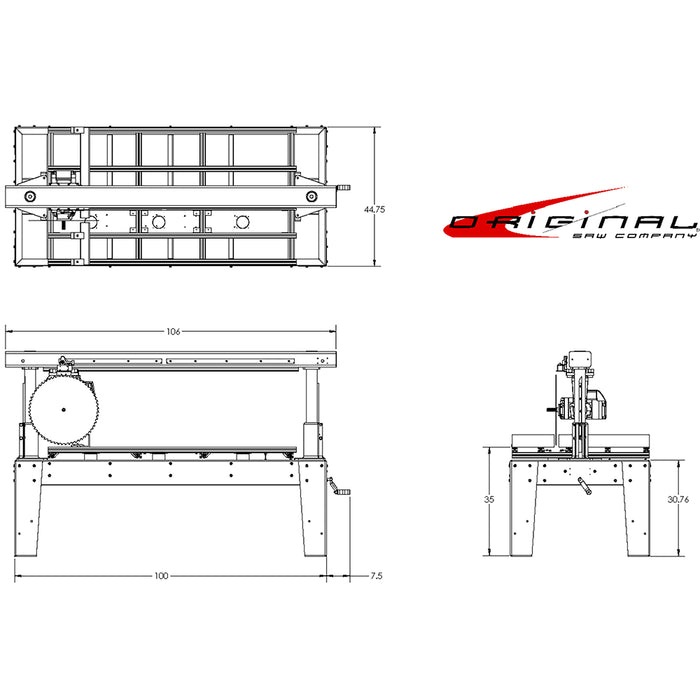 20″ Beam Saw (3 phase with 62″ crosscut)