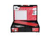 Dado set kit with red dado blade in black case on white background