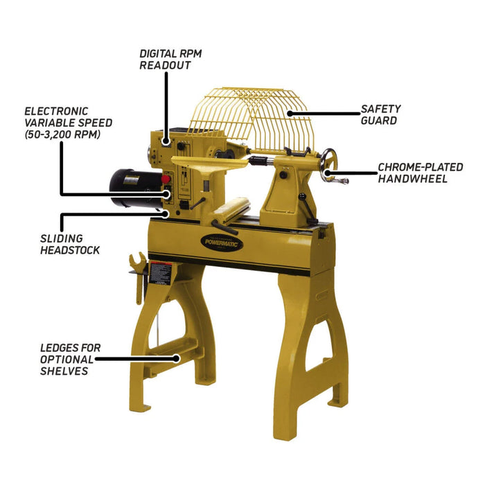 Powermatic PM2020 2HP Short Bed Lathe